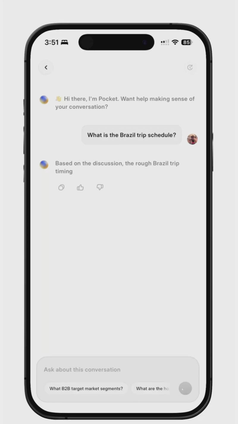 Ask Pocket about anything